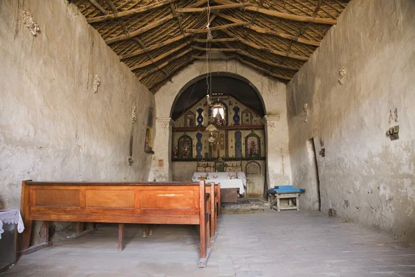 Guallatire, Güney Amerika'da bir kilisenin iç — Stok fotoğraf