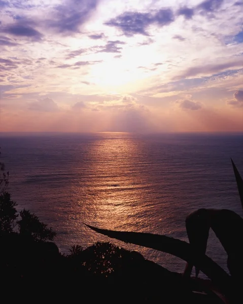 Sunset su üzerinde — Stok fotoğraf