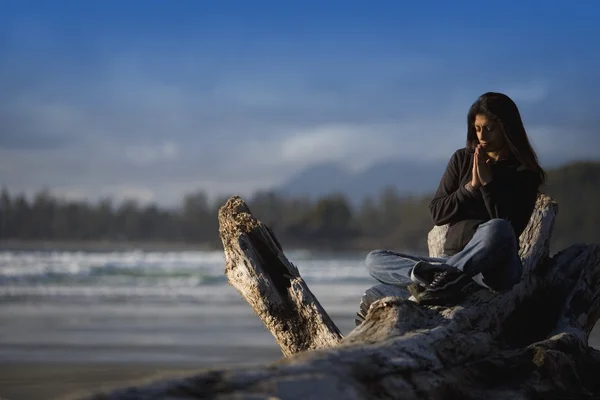 Refuge & Prayer At The Beach — Stock Photo, Image