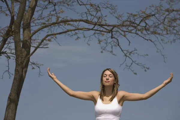 Woman Worshipping — Stock Photo, Image