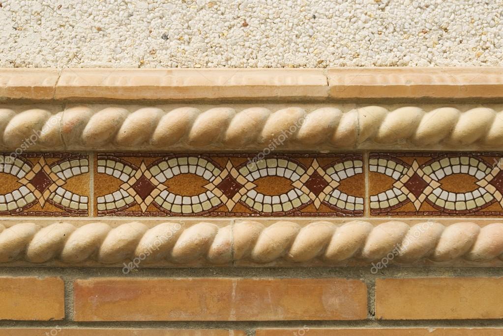 Decorative Border Tile On Outside Wall Stock Photo by ©DesignPicsInc 31707307