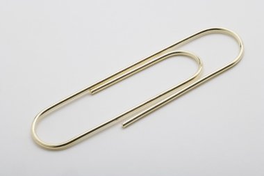 Gold Paper Clip clipart