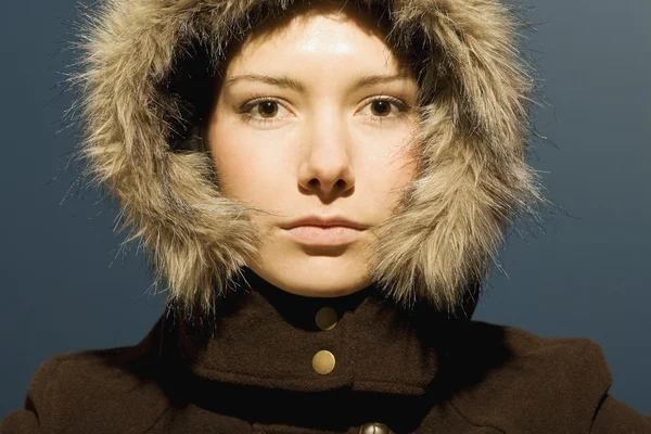 Young Woman With Winter Coat — Stock Photo, Image