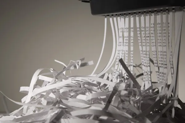 Closeup Of A Paper Shredder — Stock Photo, Image