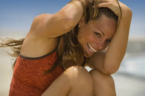 Schönheit und Strand — Stockfoto