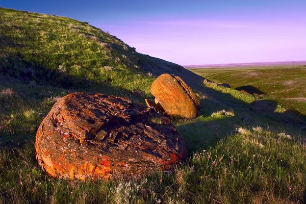 Röd rock coulee, alberta, Kanada — Stockfoto