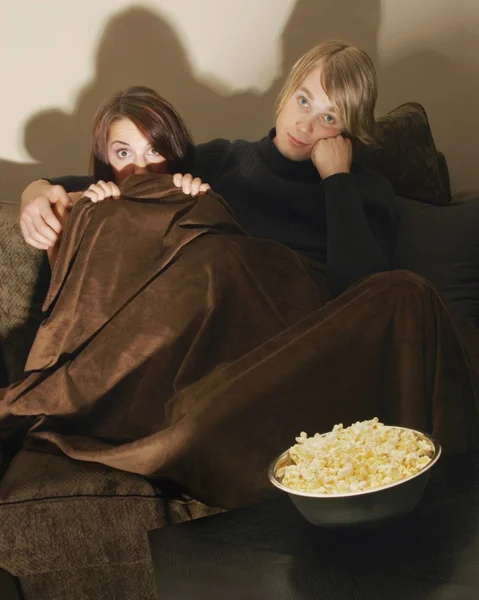 Couple Watching A Movie — Stock Photo, Image