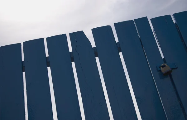 Blue Fence Boards — Stock Photo, Image