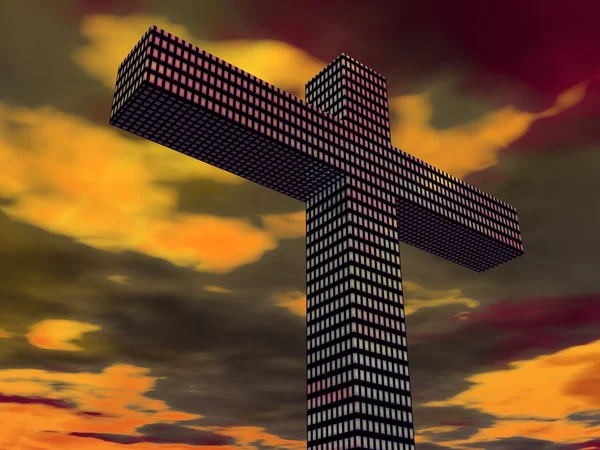 Cross With Abstract Design — Stock Photo, Image