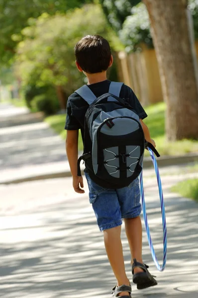 Boy With Hula Hoop — Stock Photo, Image