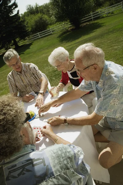 Les gens qui jouent aux cartes — Photo