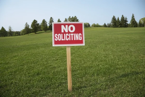 No Soliciting Sign — Stock Photo, Image