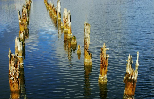 Verlassene Seebrücke — Stockfoto