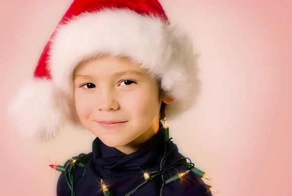 Jeune enfant avec tenue de Noël — Photo