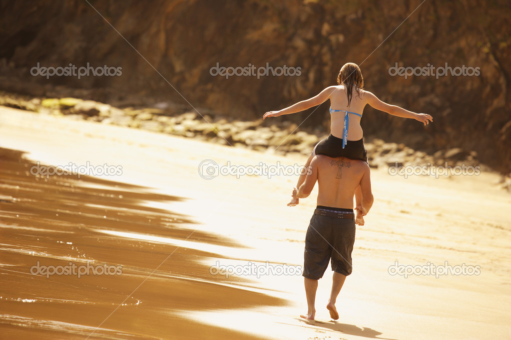 Playing On The Beach