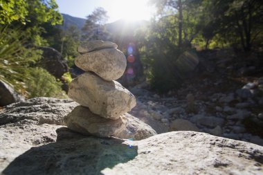 Balanced Stones Marking The Path clipart
