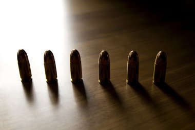Bullets On Table clipart