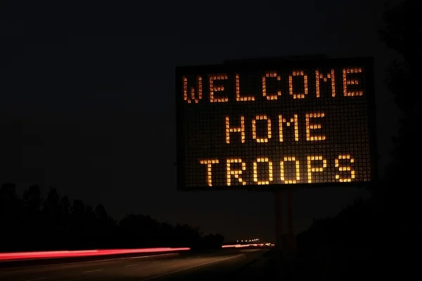 Bem-vindo Home Sign — Fotografia de Stock