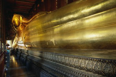 Buda uzanmış wat po, bangkok, Tayland