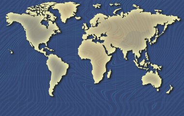 Dünya haritası illüstrasyonu