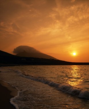Achill Adası, slievemore doogort plaj, İrlanda