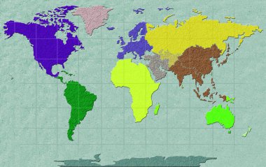 Dünya haritası illüstrasyonu