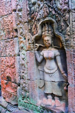 Bas-Relief Of Hindu Myths At Angkor Wat, Angkor, Cambodia clipart