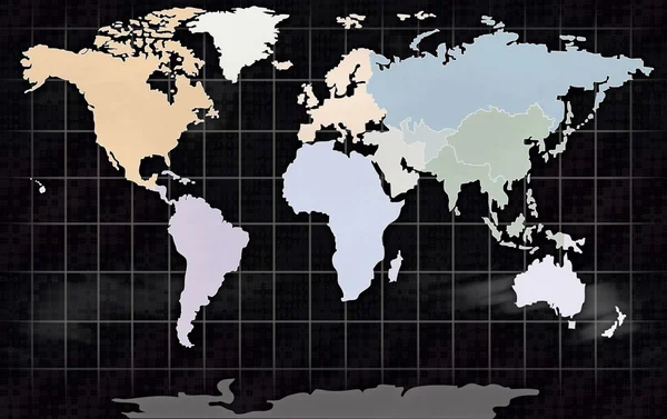 Ilustração do mapa mundial — Fotografia de Stock