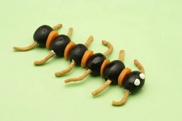 Studio Shot Of Food Shaped As A Caterpillar — Stock Photo, Image