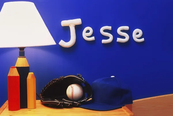 Mesa e nome da noite de Jesse — Fotografia de Stock