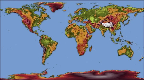 Illustration carte du monde — Photo