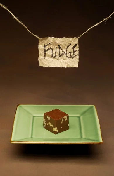 Fudge On A Plate — Stock Photo, Image
