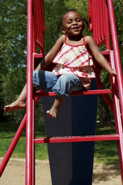 A Girl On A Slide — Stock Photo, Image