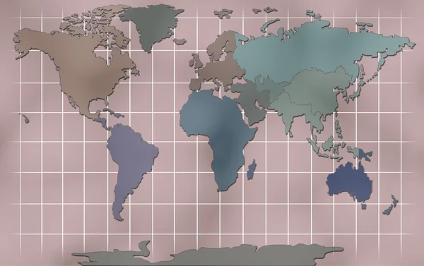 Ilustración del mapa mundial —  Fotos de Stock