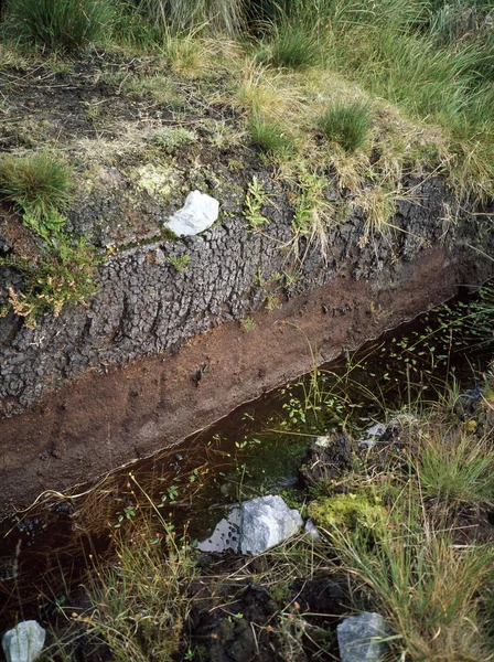 Detail Of Turf Cutting, Connemara, Co Galway, Ireland — Stock Photo, Image