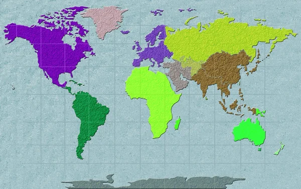 세계 지도 삽화 — 스톡 사진