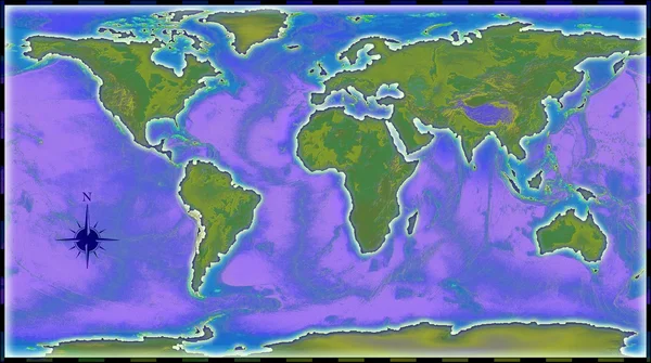 Ilustración del mapa mundial —  Fotos de Stock