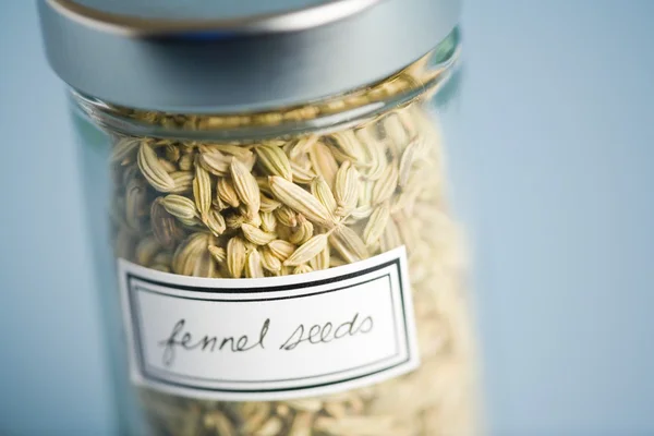 Jar Containing Fennel Seeds — Stock Photo, Image