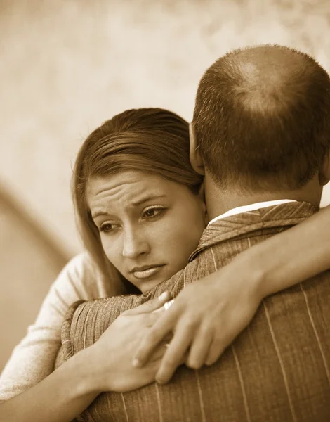 Two People Hugging — Stock Photo, Image