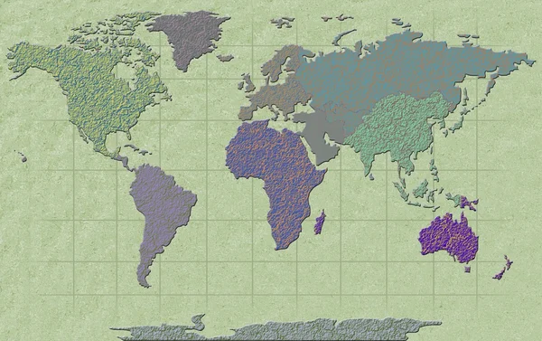 Ilustração do mapa mundial — Fotografia de Stock