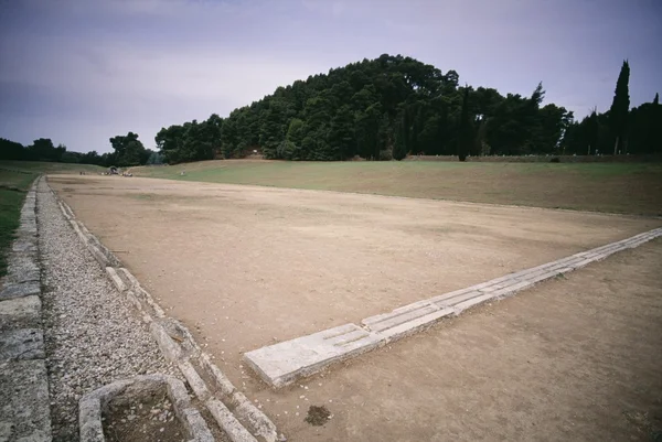 Starting Line, The First Olympic Stadium, Olympia, Greece — Stock Photo, Image