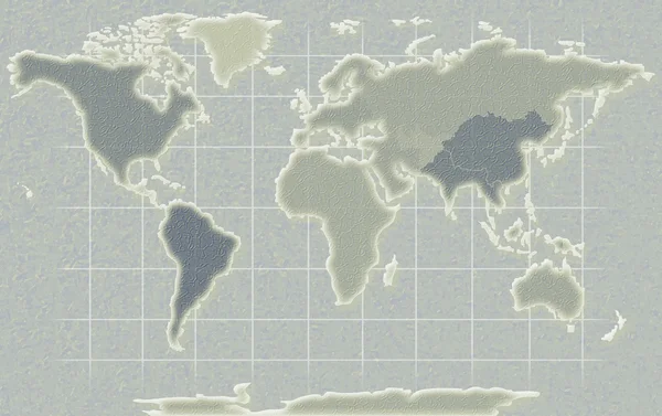 Illustration carte du monde — Photo