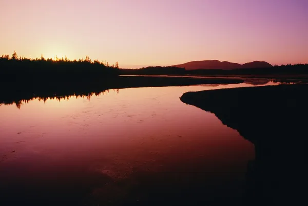 Ανατολή του ηλίου, acadia εθνικού πάρκου, maine, ΗΠΑ — Φωτογραφία Αρχείου