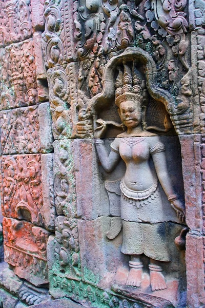 Bas-Relief de mitos hindus em Angkor Wat, Angkor, Camboja — Fotografia de Stock