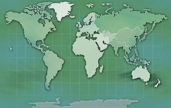 Mappa del mondo illustrazione — Foto Stock