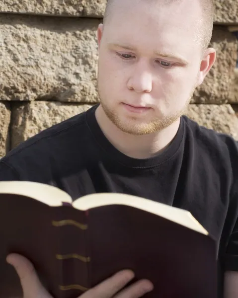 Man läsa Bibeln — Stockfoto