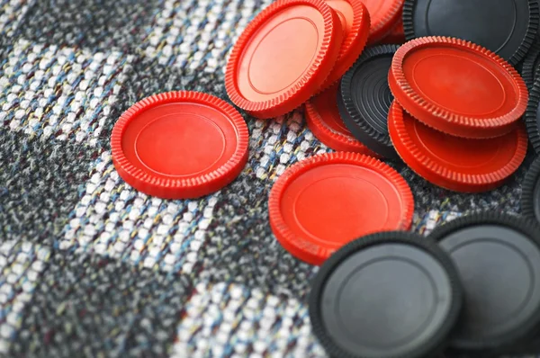 Red And Black Checkers — Stock Photo, Image