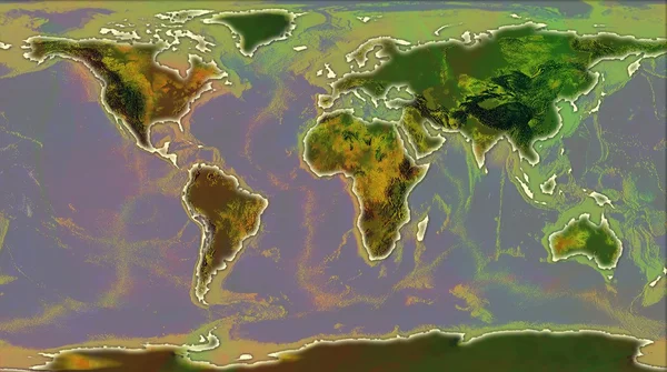 Wereldkaart illustratie — Stockfoto