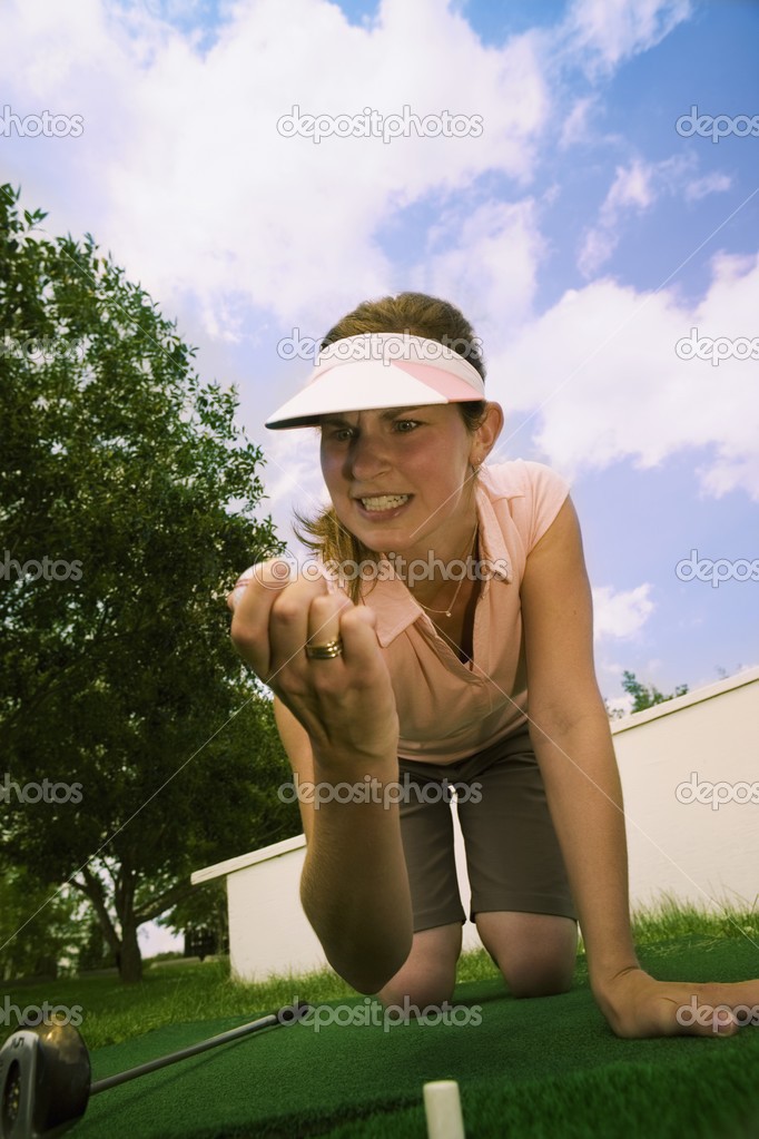 Woman Holding Golf Ball