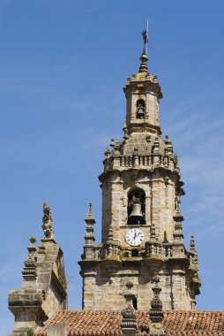 18. yüzyıl Barok kilise san severino, balmaseda, vizcaya, Bask Ülkesi, İspanya kule